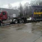 lee transportation trailer transporting a shipment.