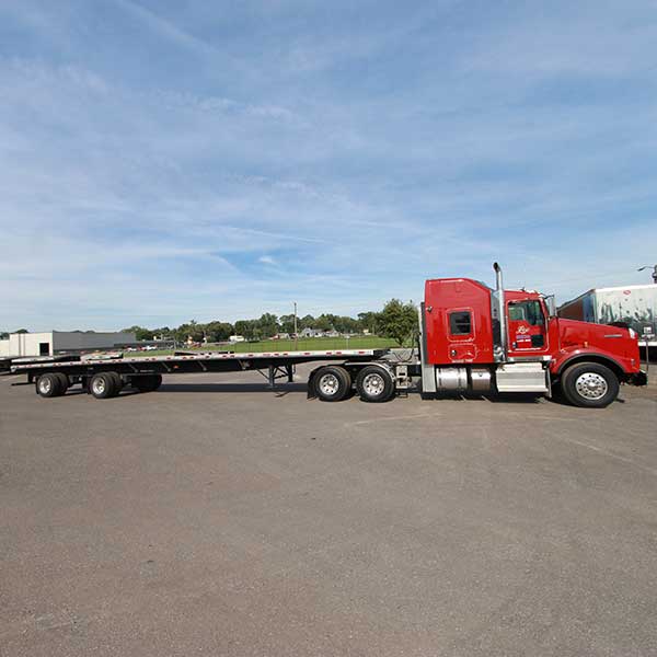 flatbed semi lee transportation trailer